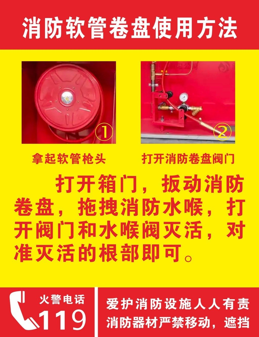 消防软管卷盘使用方法