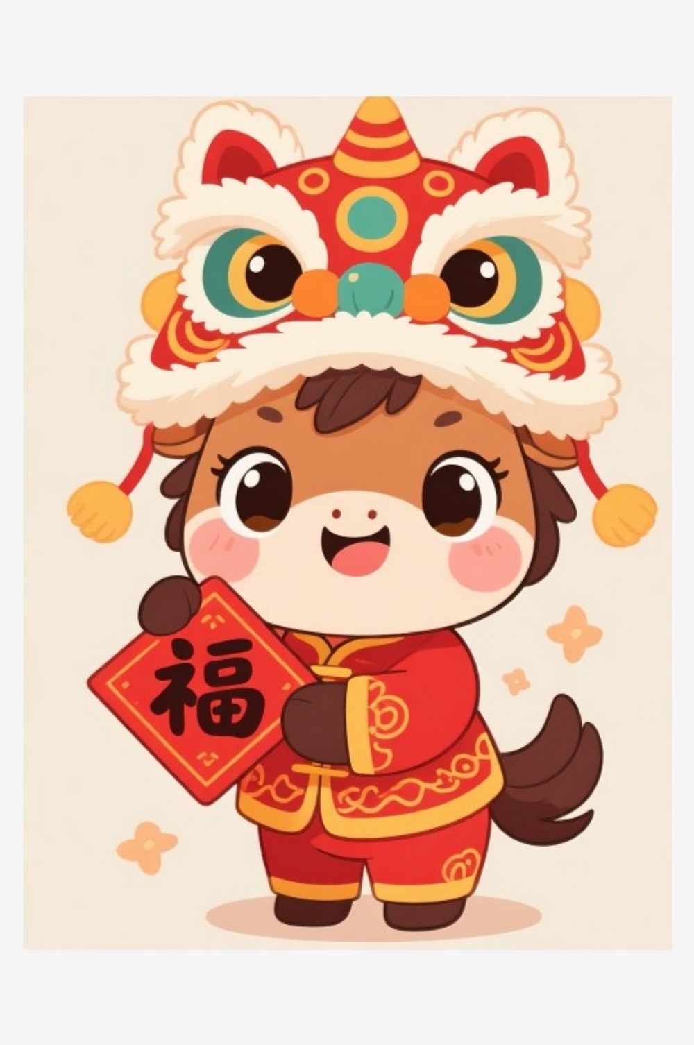 简约2026马年IP动物马生肖马素材