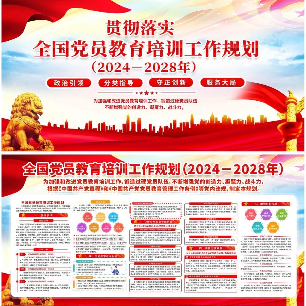 全国党员教育培训工作规划展板宣传栏8
