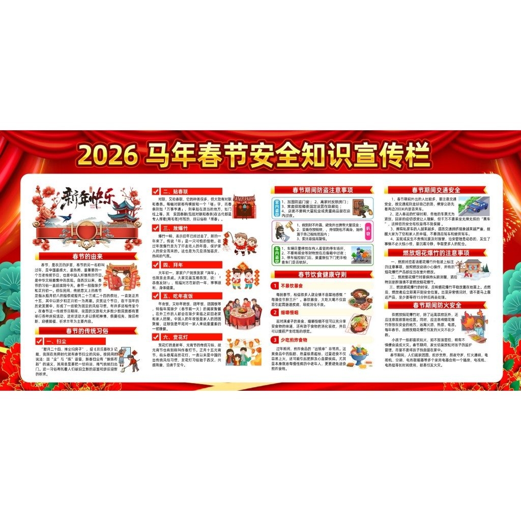2026年春运交通安全知识宣传栏展板