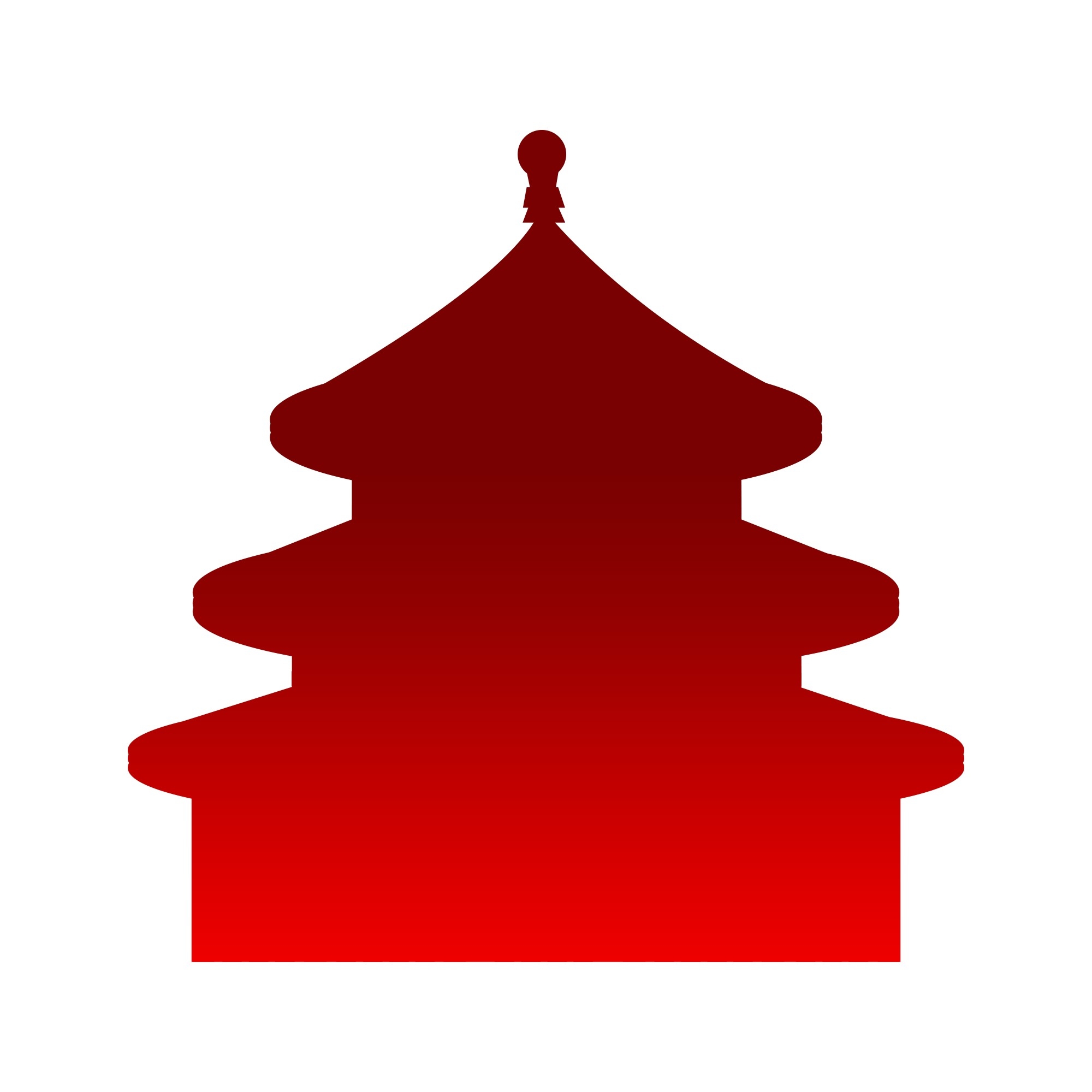 天坛剪影线稿免抠矢量素材