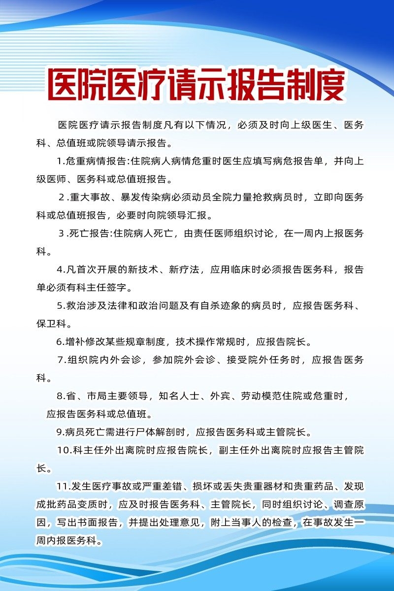 医院医疗工作规章制度