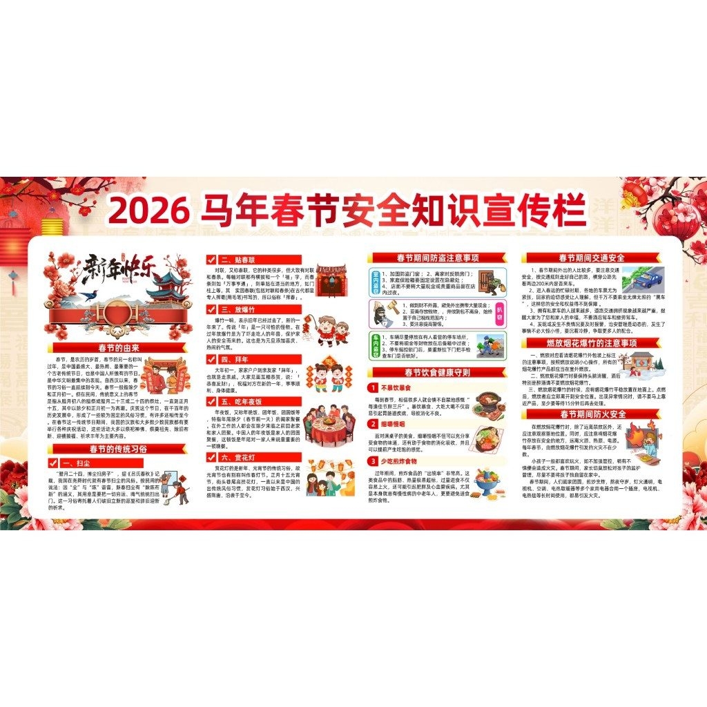 2026年春运交通安全知识宣传栏展板