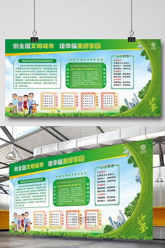 创建文明城市文明社区知识宣传栏