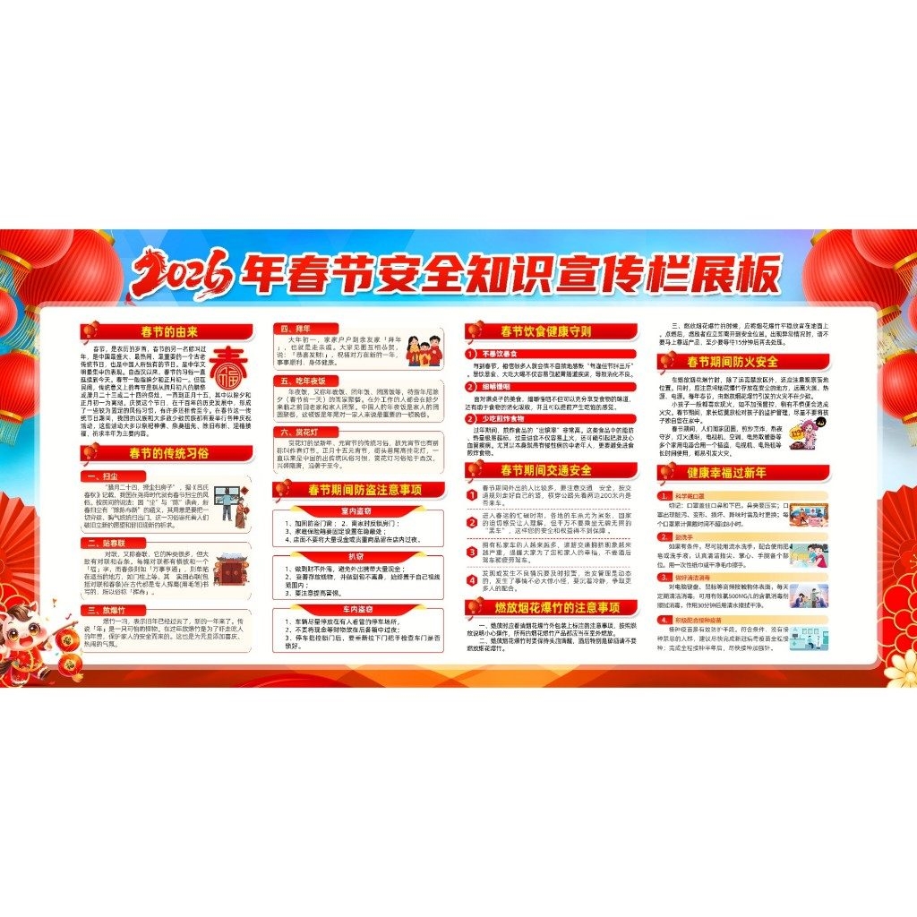 2026年春运交通安全知识宣传栏展板
