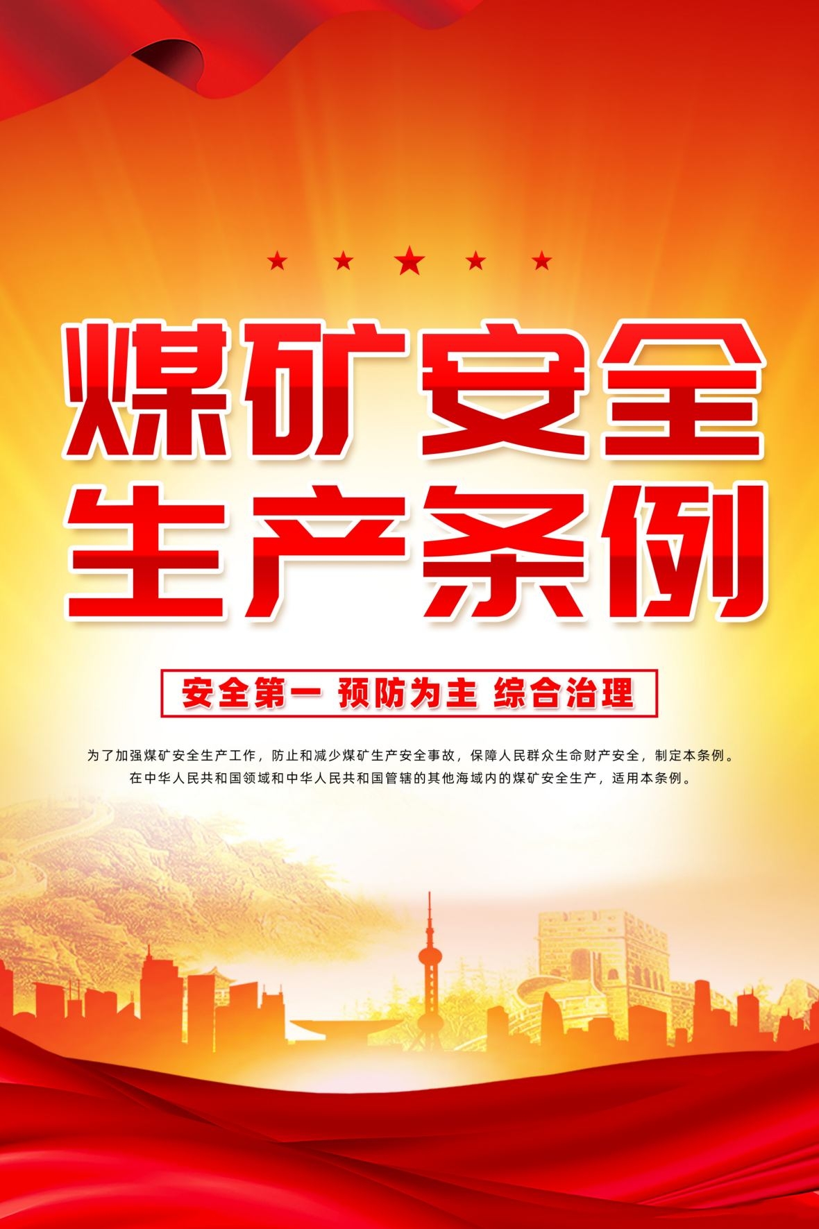 煤矿安全知识宣传海报