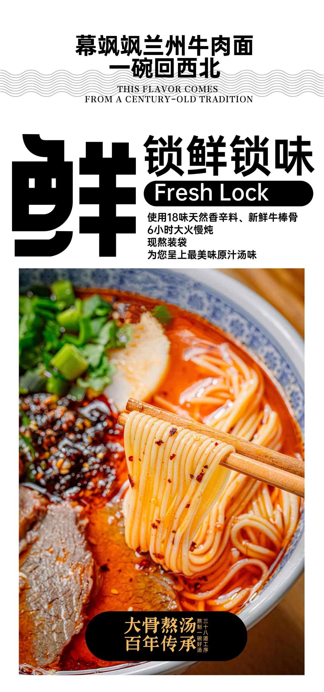 餐饮美食兰州牛肉面宣传海报