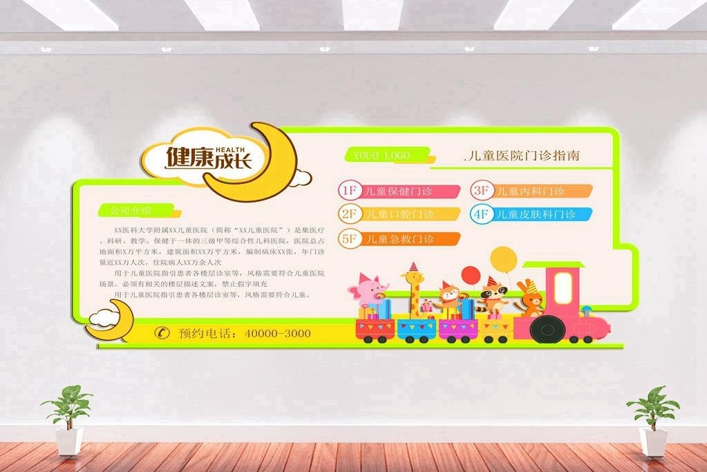 儿童医院门诊指南文化墙