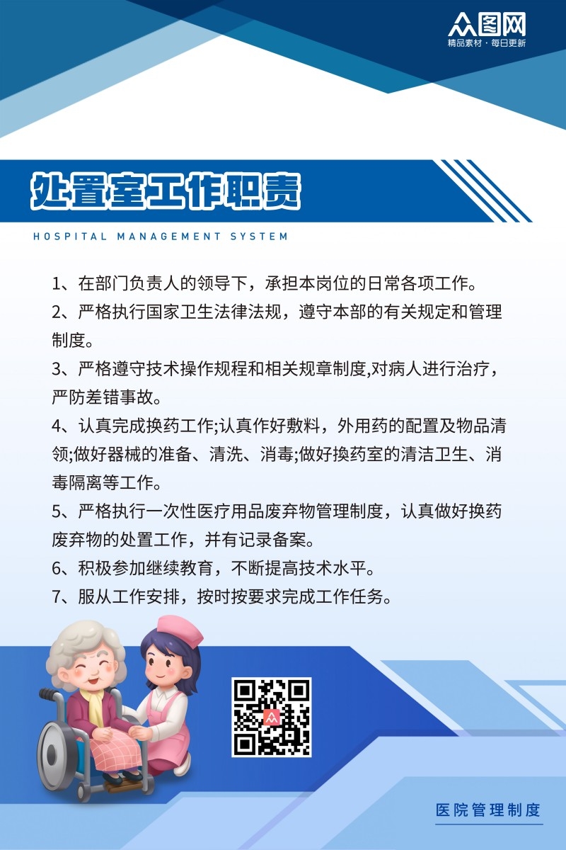 诊所医院处置室工作职责制度牌