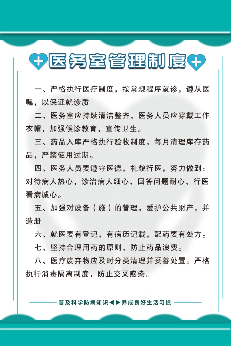 简约药品管理制度海报