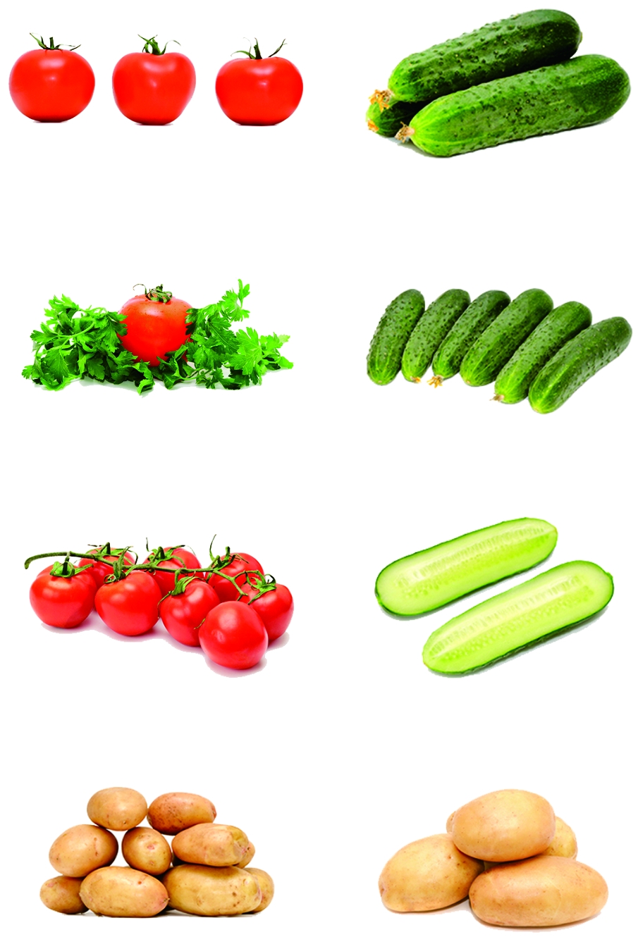 新鲜蔬菜西红柿青瓜土豆免扣元素免抠素材