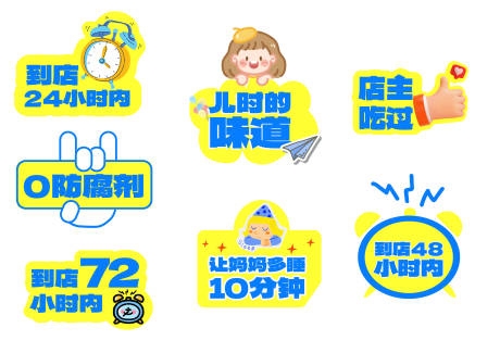 超市卡通手举牌