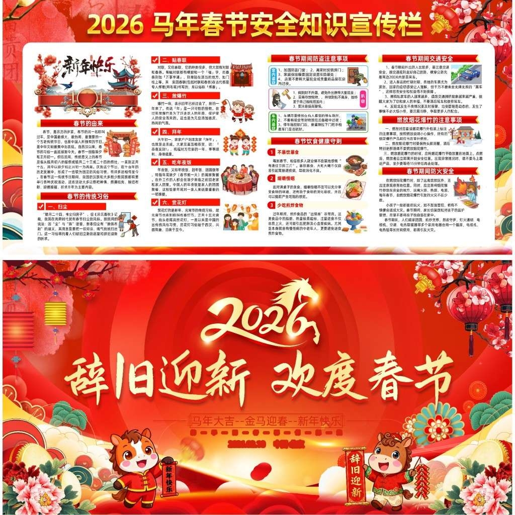 2026年春运交通安全知识宣传栏展板