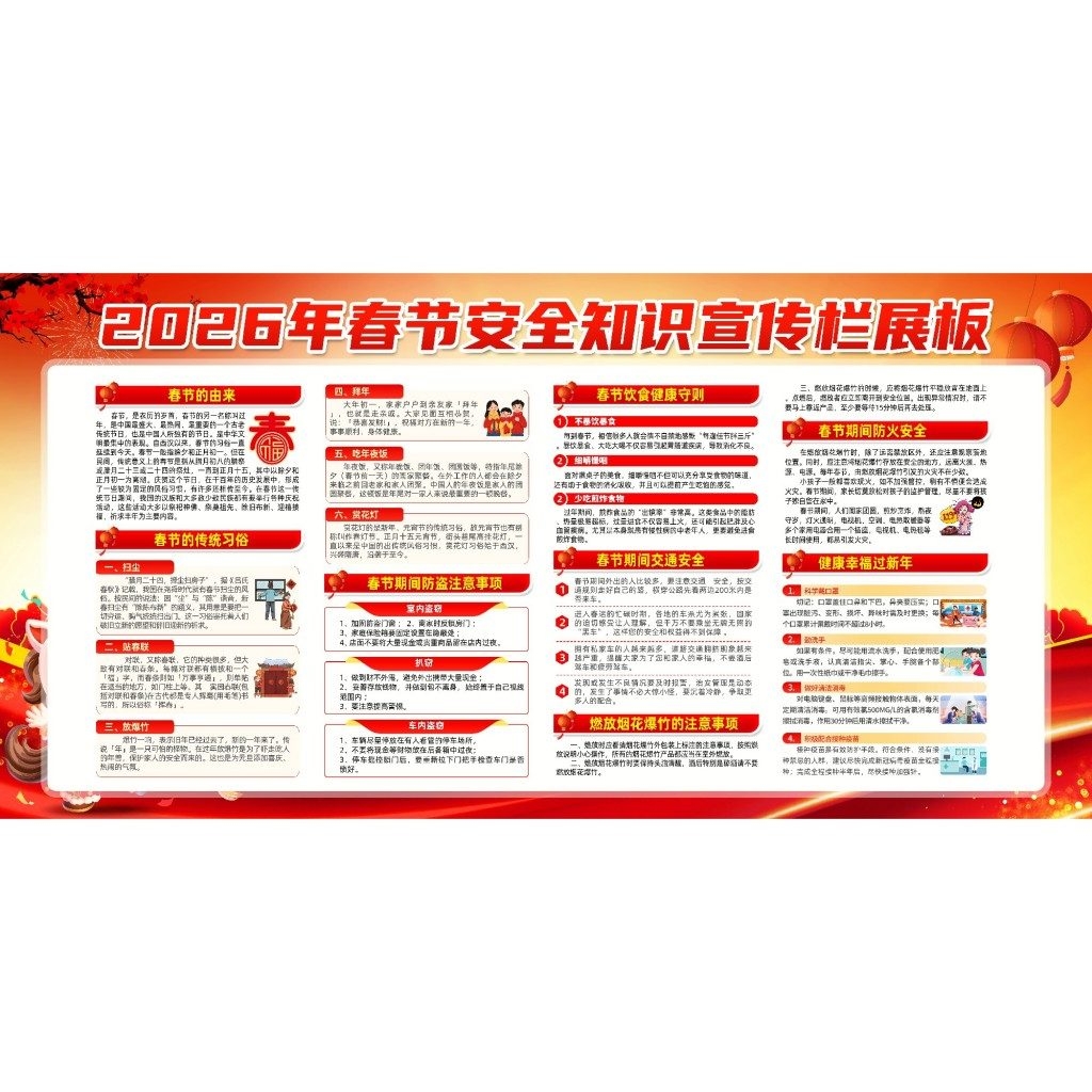 2026年春运交通安全知识宣传栏展板 (10)