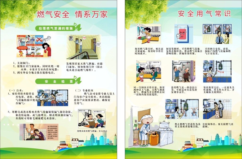 燃气使用安全知识宣传单页DM单页