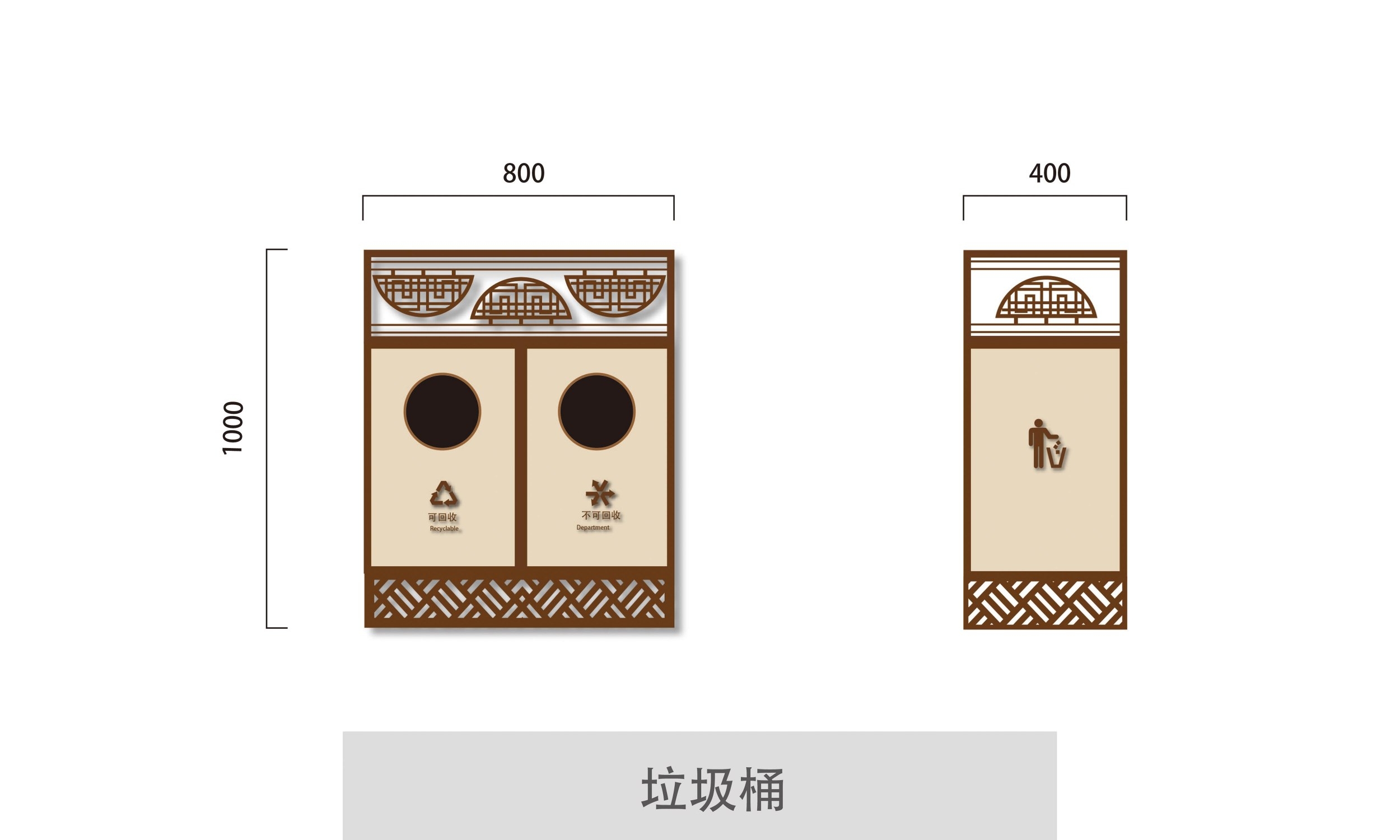景区垃圾桶导视标识指示牌系统