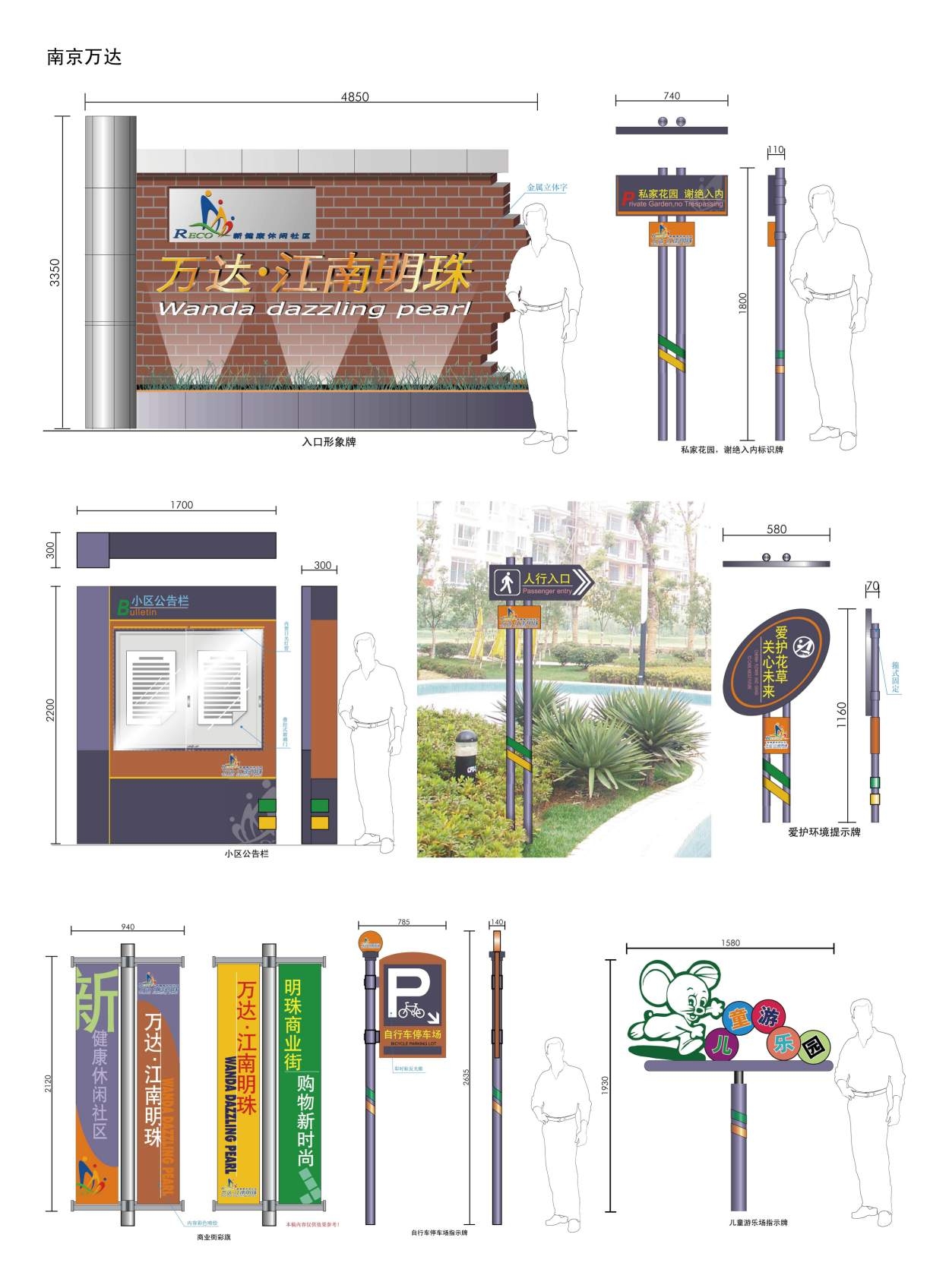 房地产小区标识全套导视系统指示牌