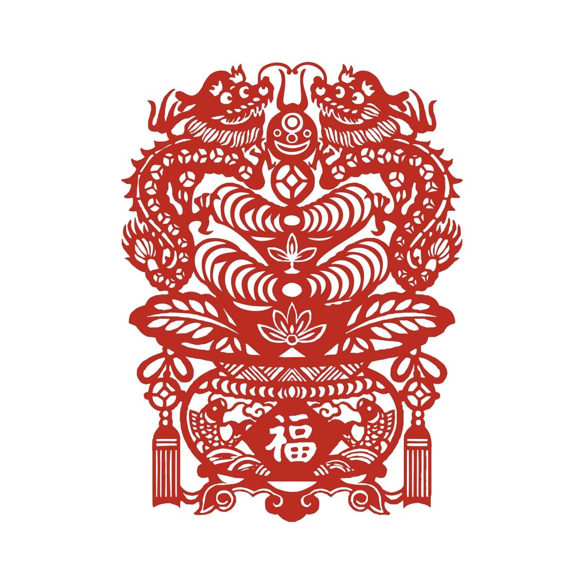 福字剪纸窗花矢量素材 (95)