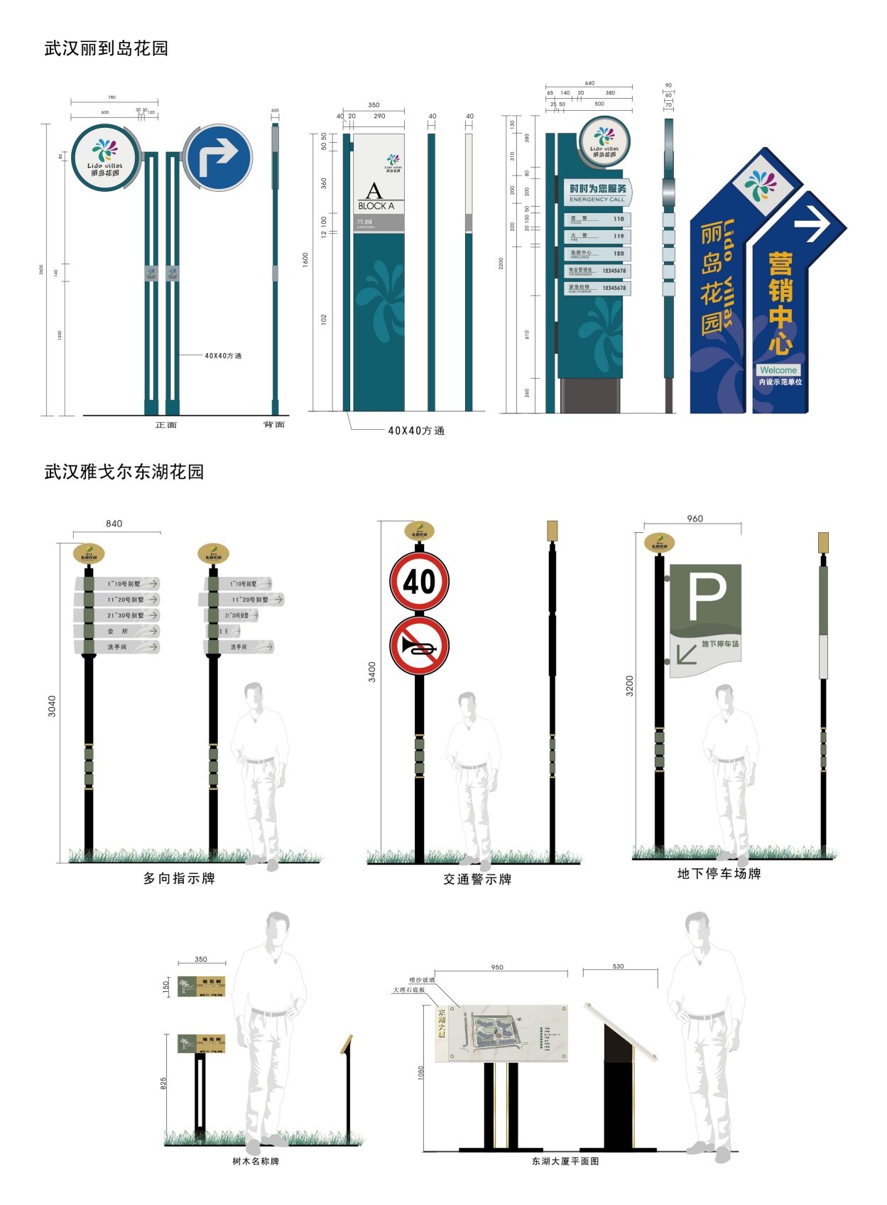精品房地产标识全套导视系统指示牌 (7)