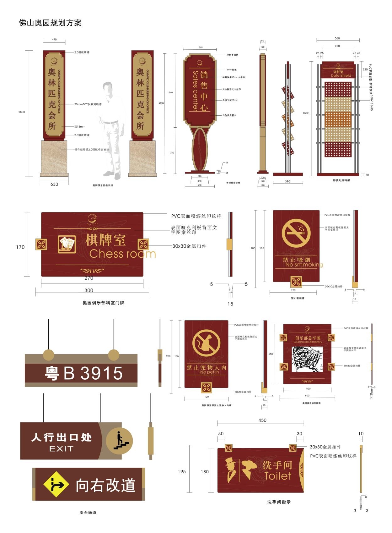 房地产小区标识全套导视系统指示牌
