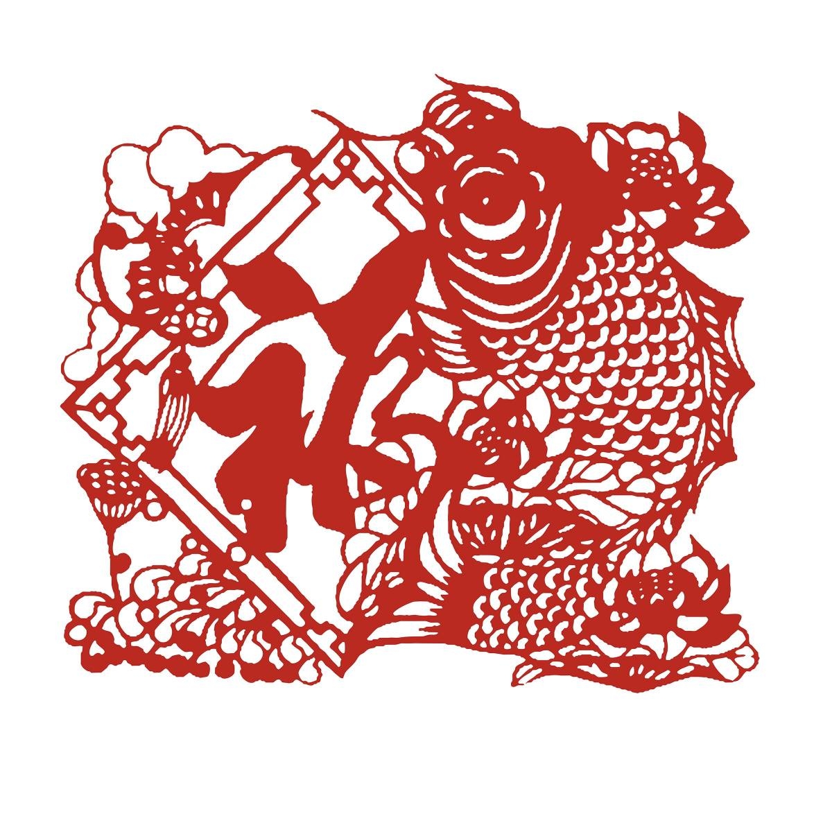 福字剪纸窗花矢量素材 (53)