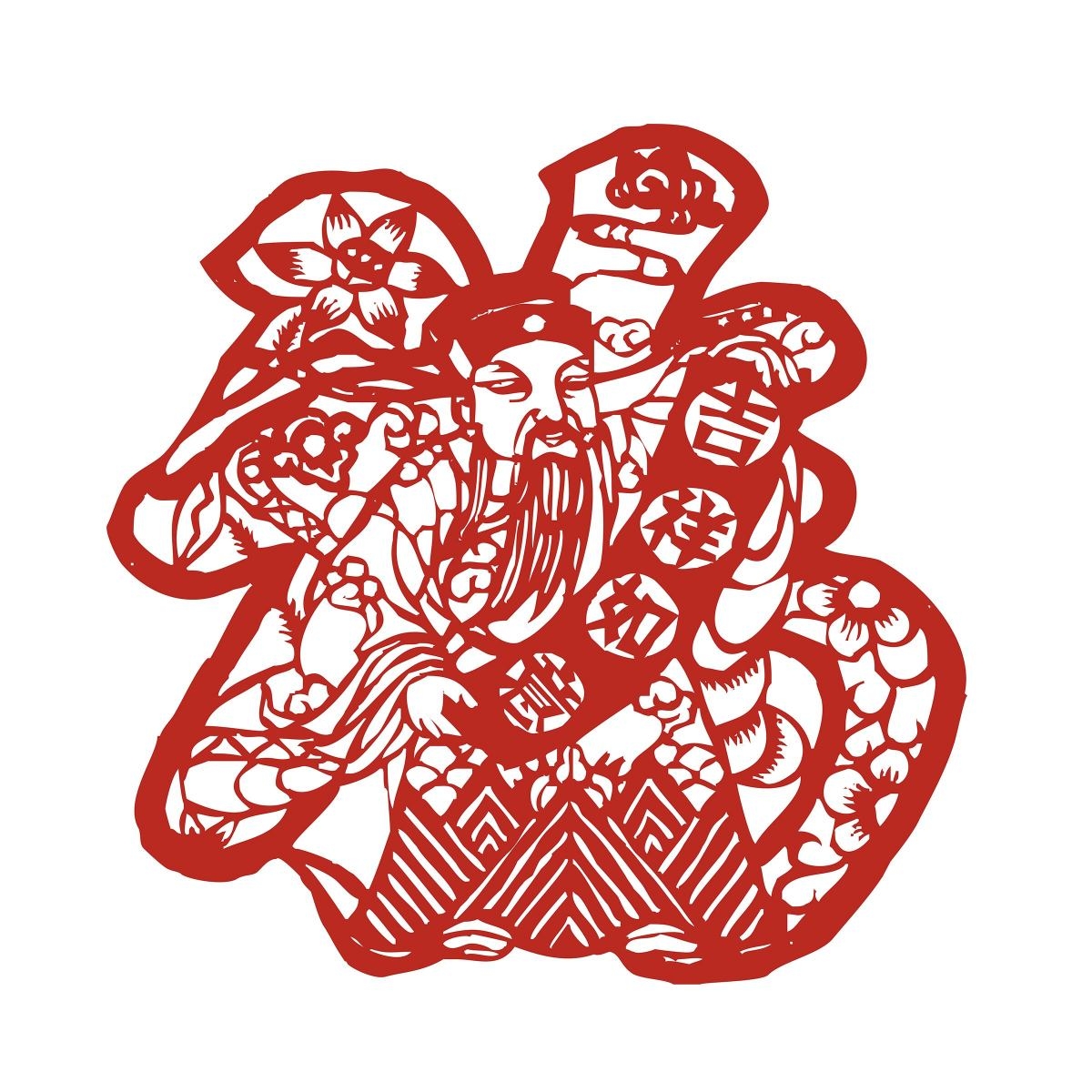 福字剪纸窗花矢量素材 (7)