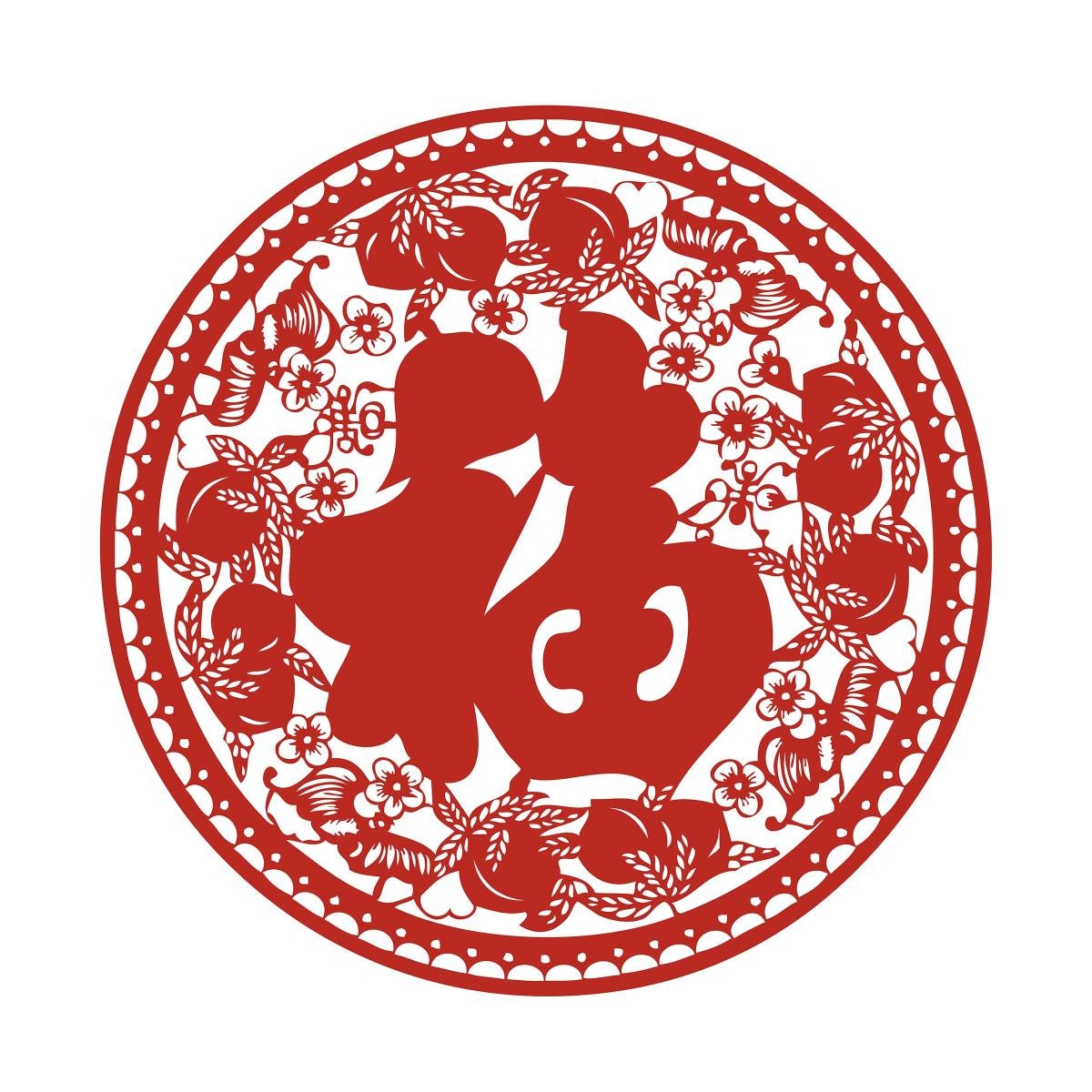 福字剪纸窗花矢量素材 (24)