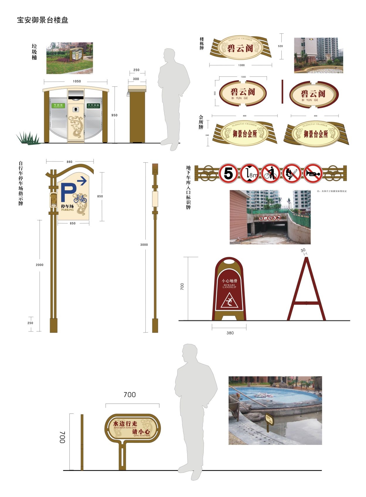 经典房地产标识全套导视系统指示牌 (7)