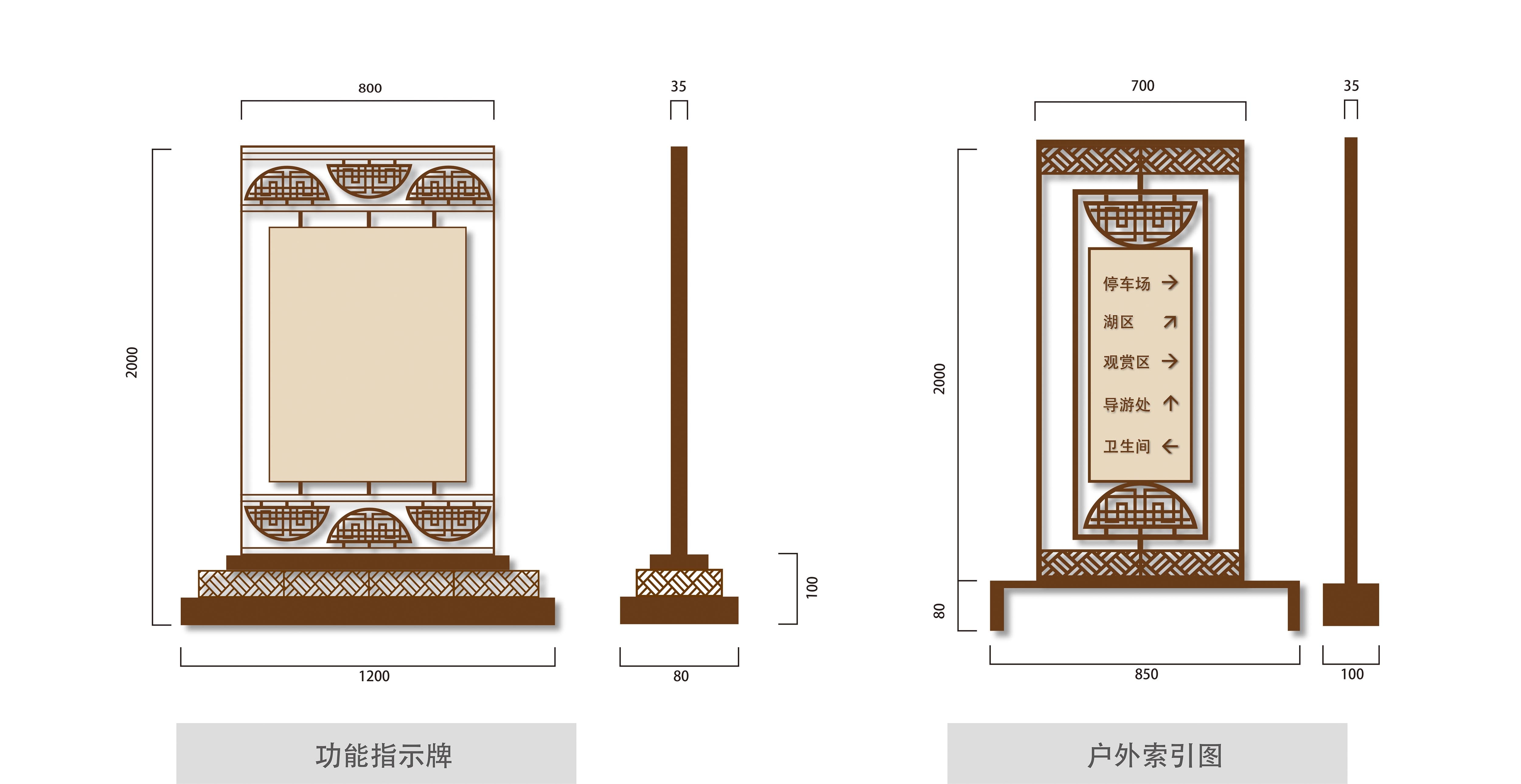 景区功能指示牌户外索引图导视标识指示牌系统