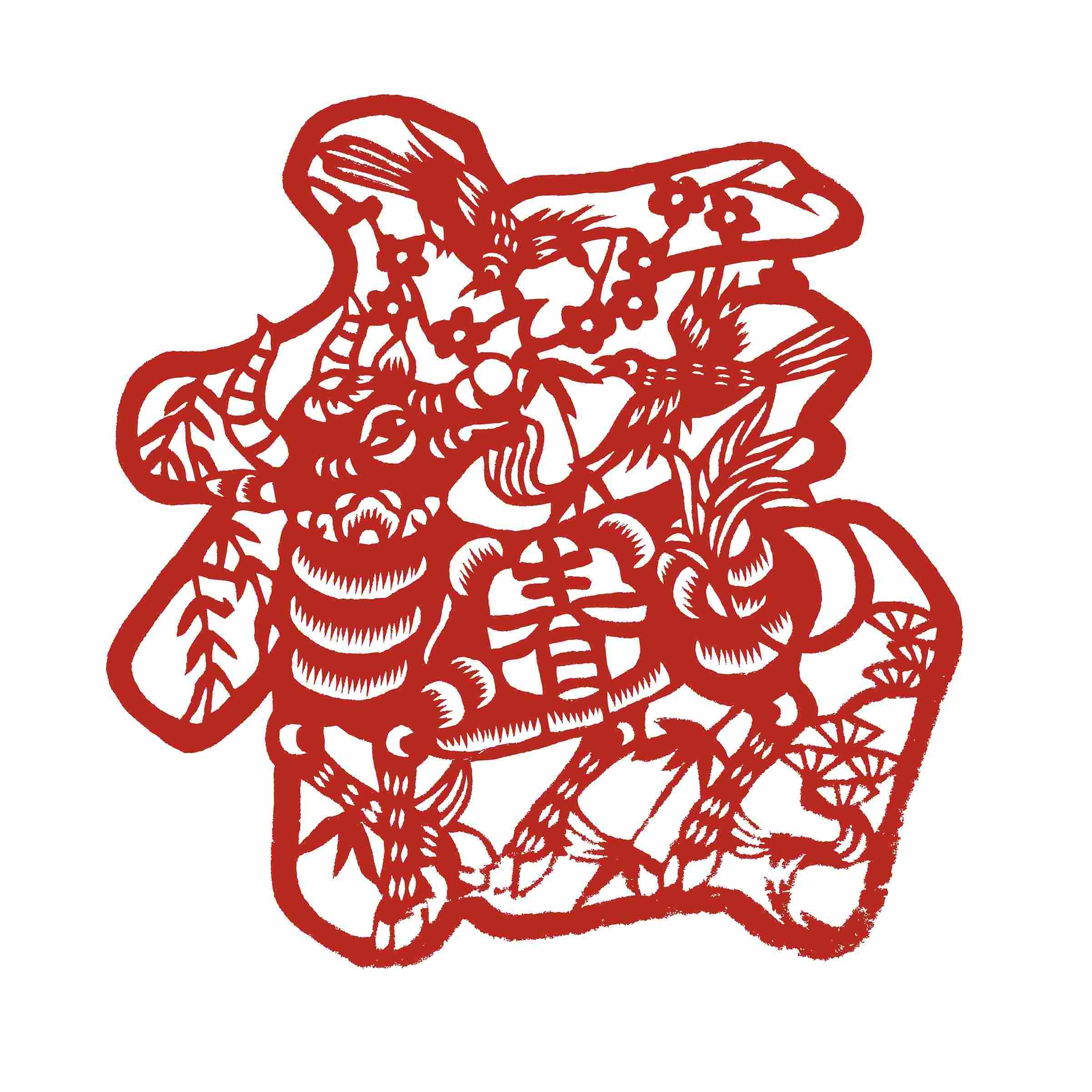 福字剪纸窗花矢量素材 (6)