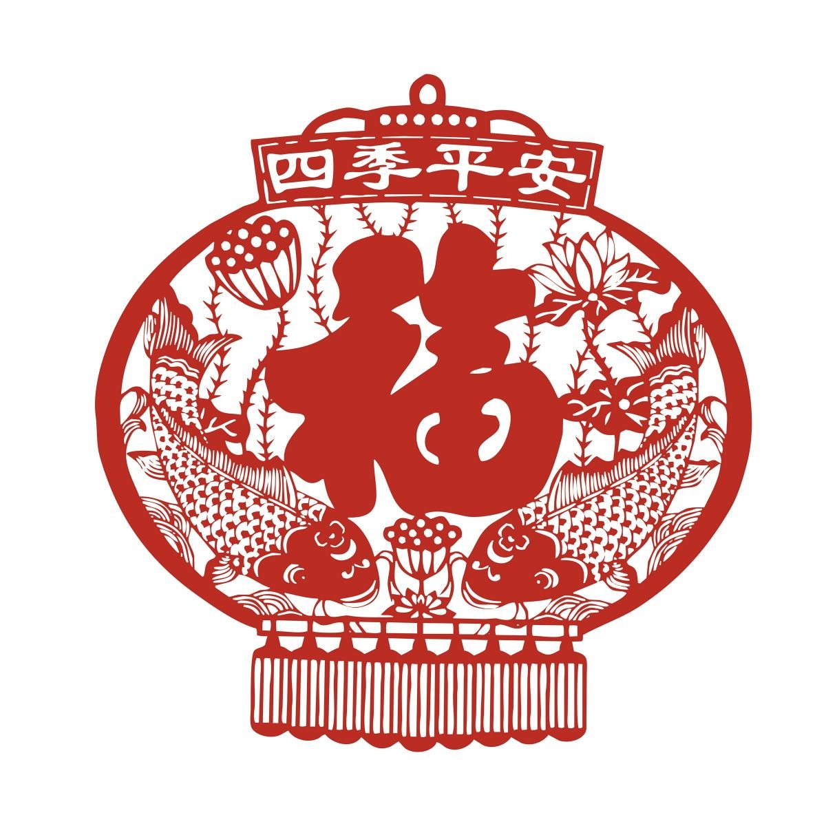 福字剪纸窗花矢量素材 (43)