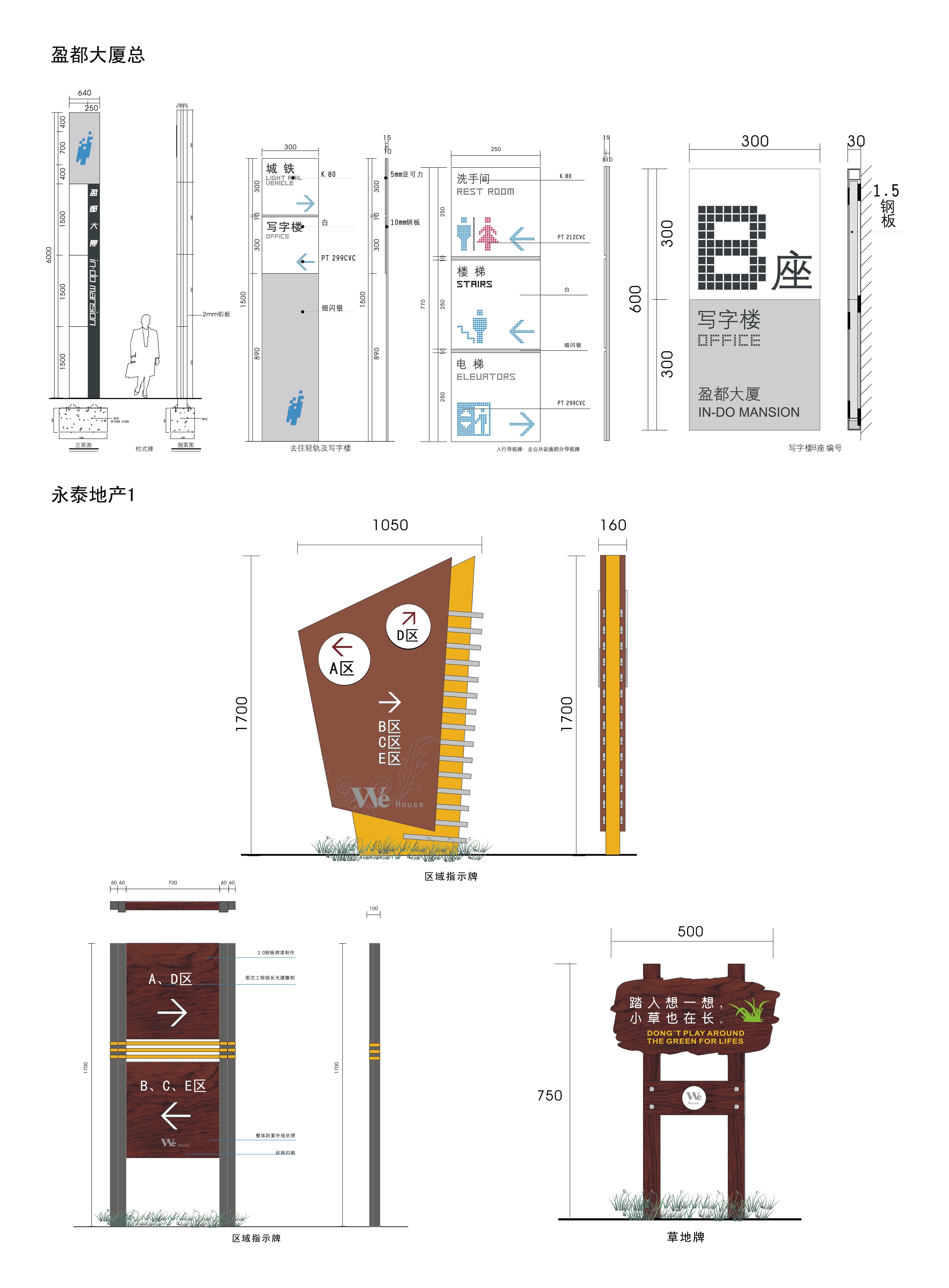精品房地产标识全套导视系统指示牌 (10)