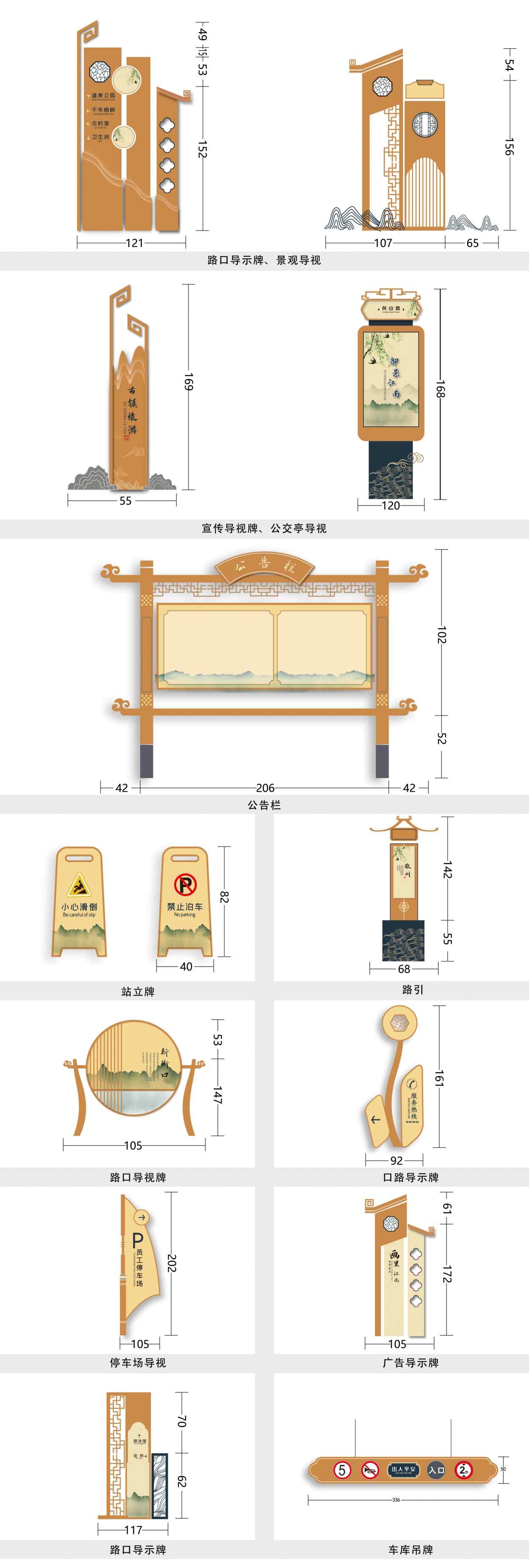 精品大气房地产标识全套导视系统指示牌