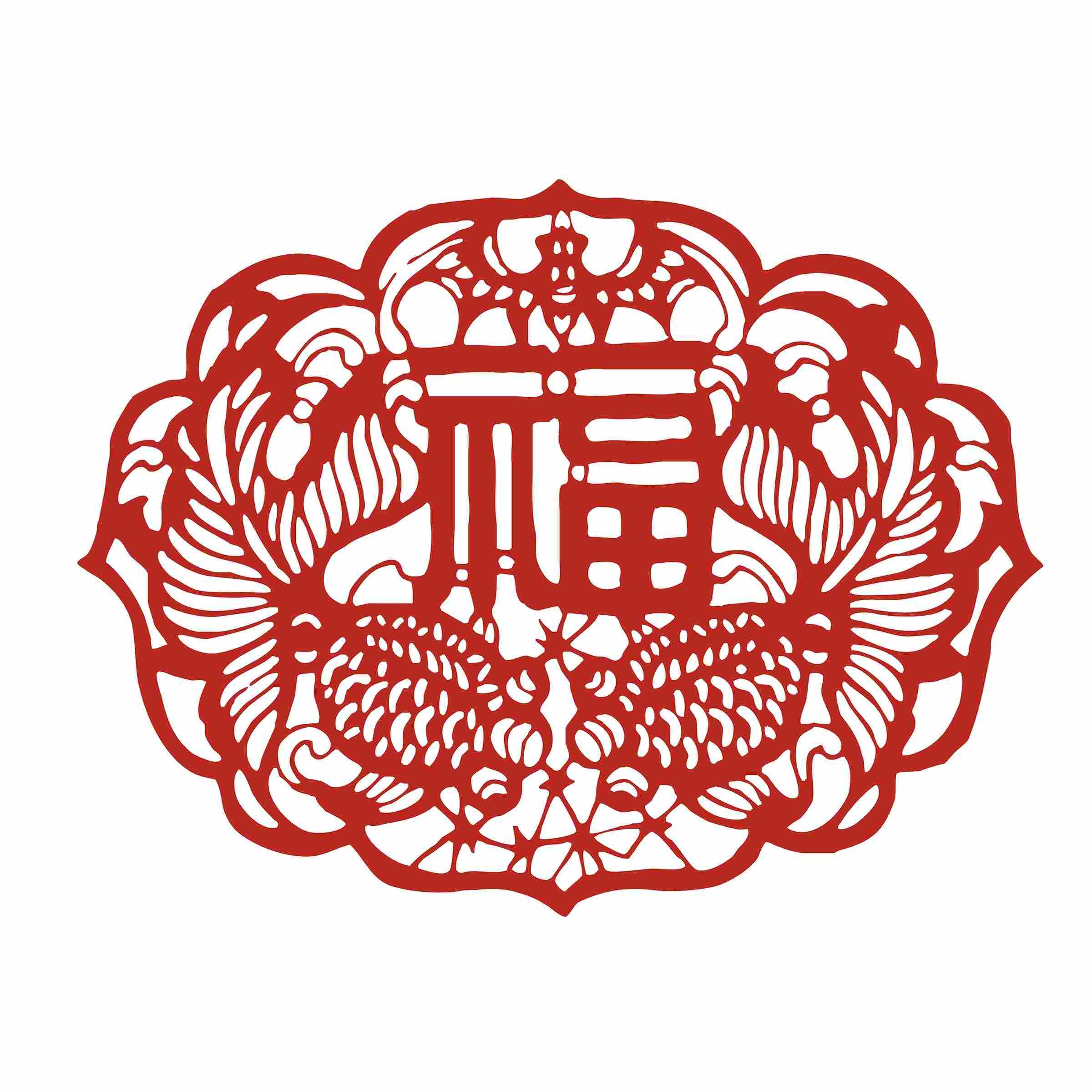 福字剪纸窗花矢量素材 (85)