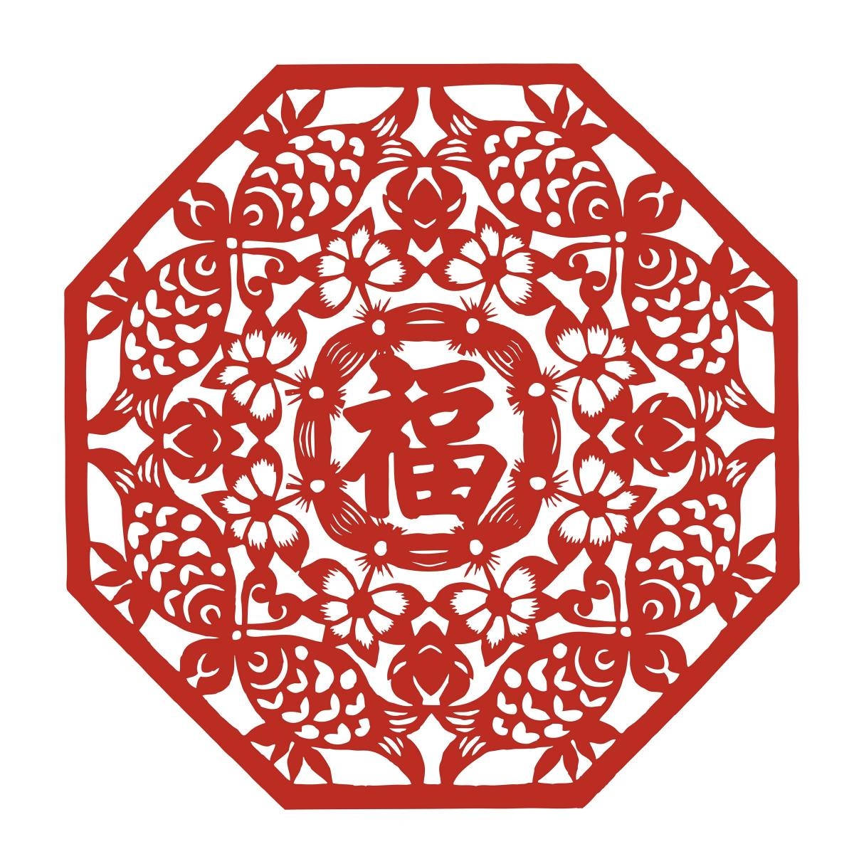 福字剪纸窗花矢量素材 (14)