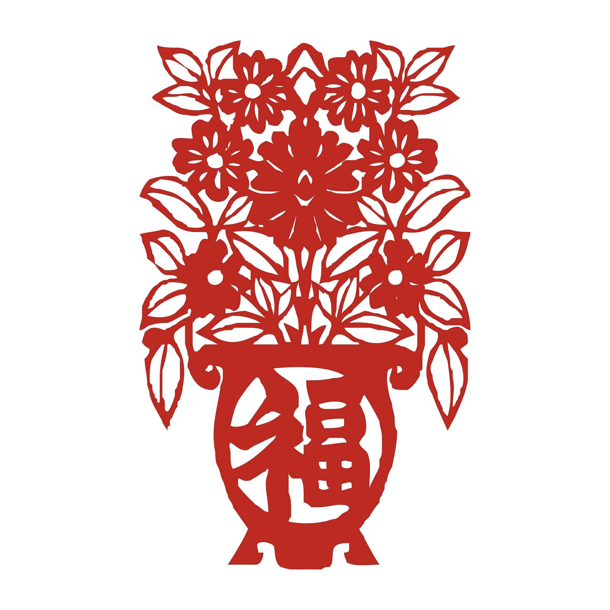 福字剪纸窗花矢量素材 (93)