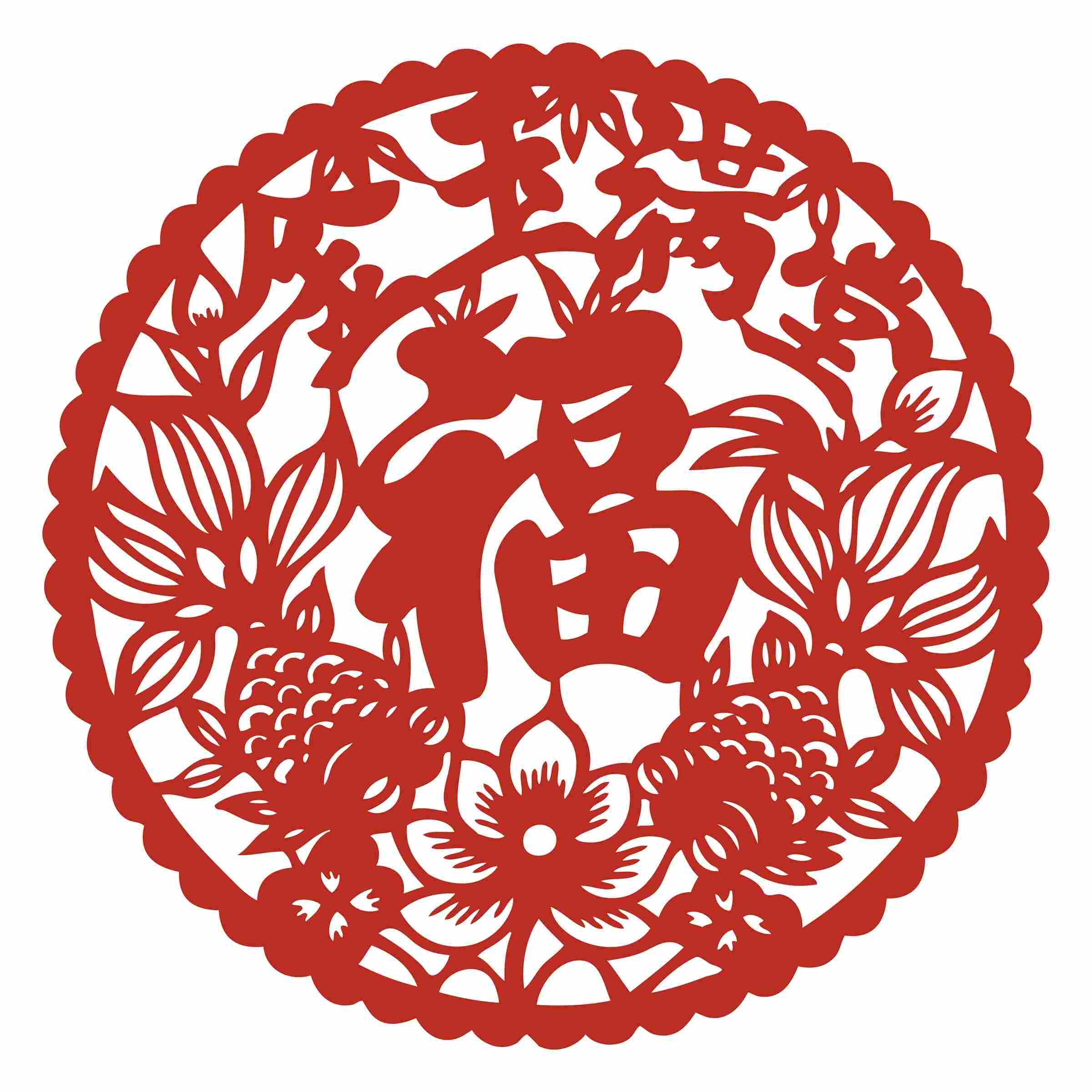 福字剪纸窗花矢量素材 (32)