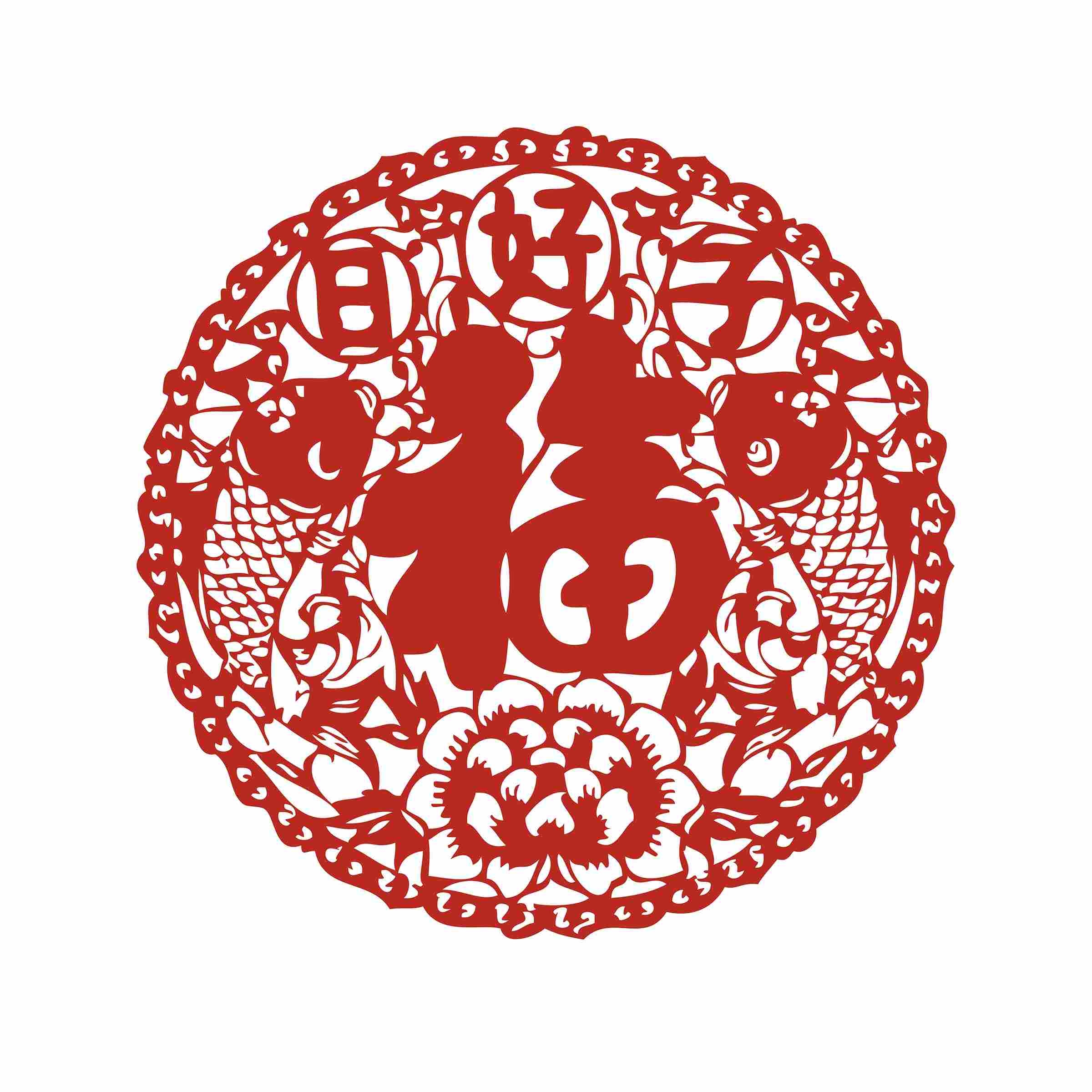 福字剪纸窗花矢量素材 (47)