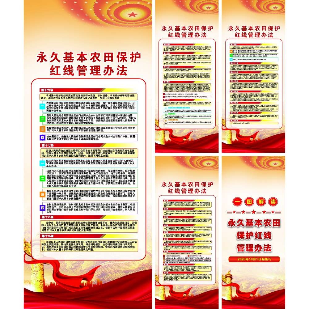 永久基本农田保护红线管理办法易拉宝展架