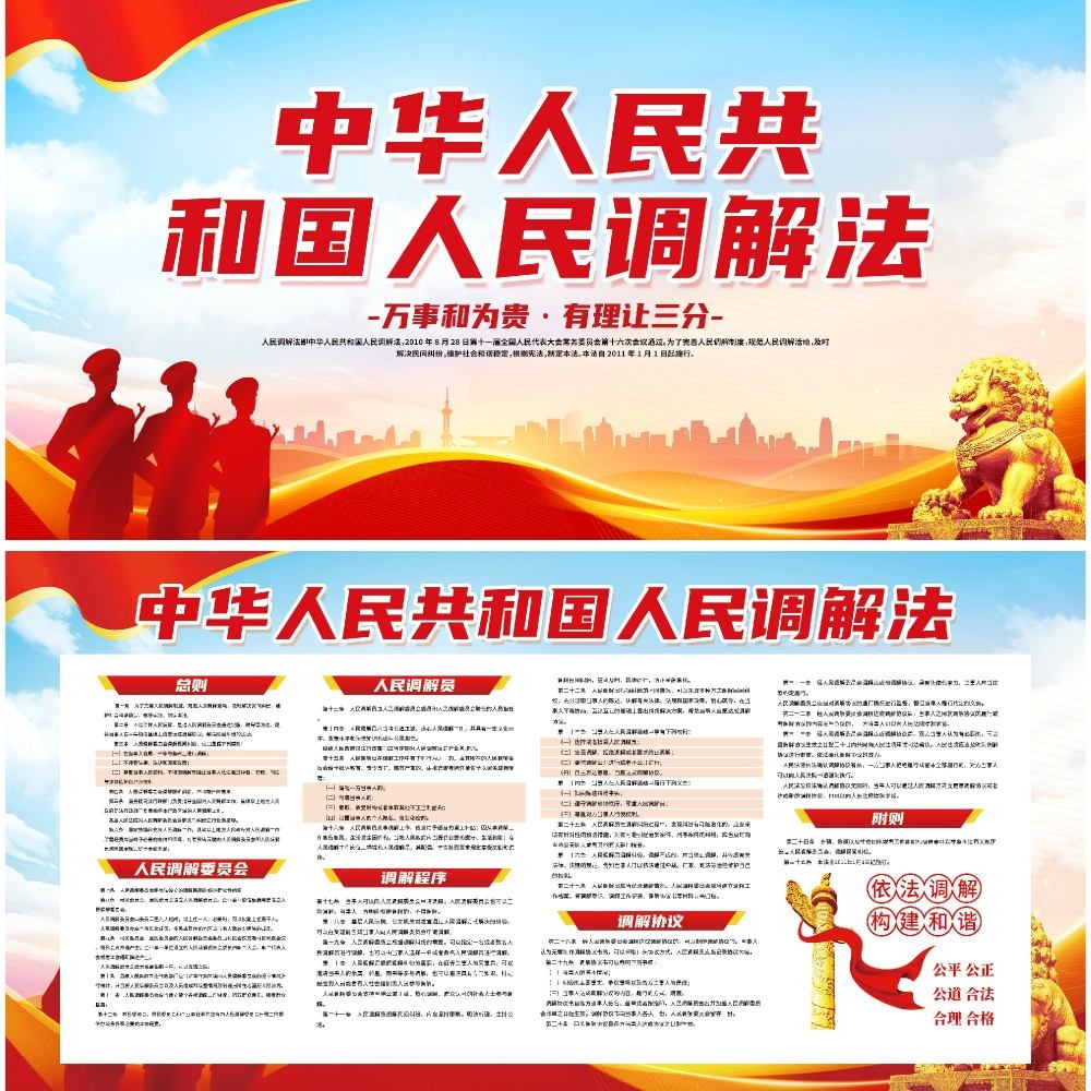 人民调解法律知识展板宣传栏1