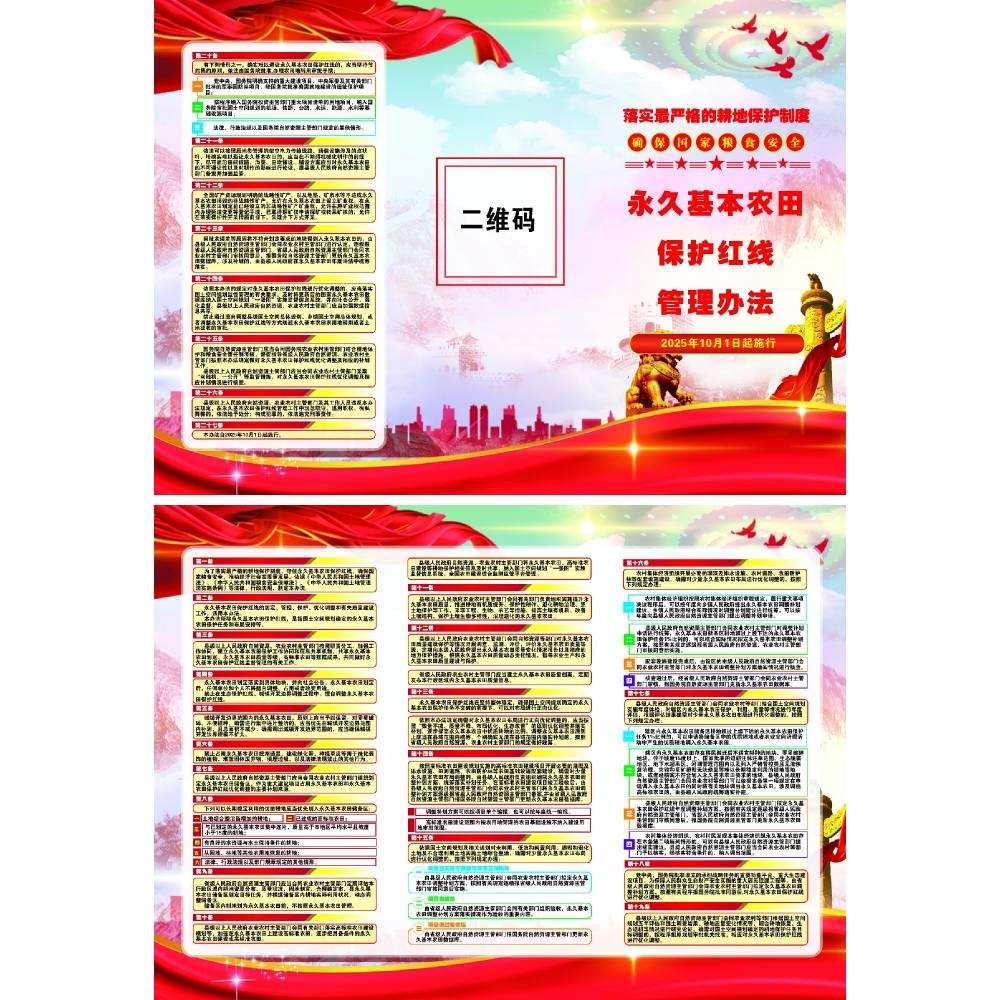 永久基本农田保护红线管理办法三折页