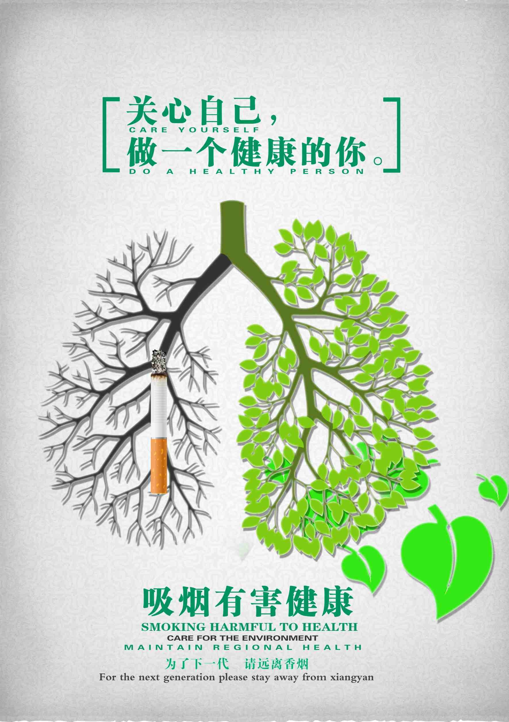 公共场所禁烟吸烟有害健康宣传海报