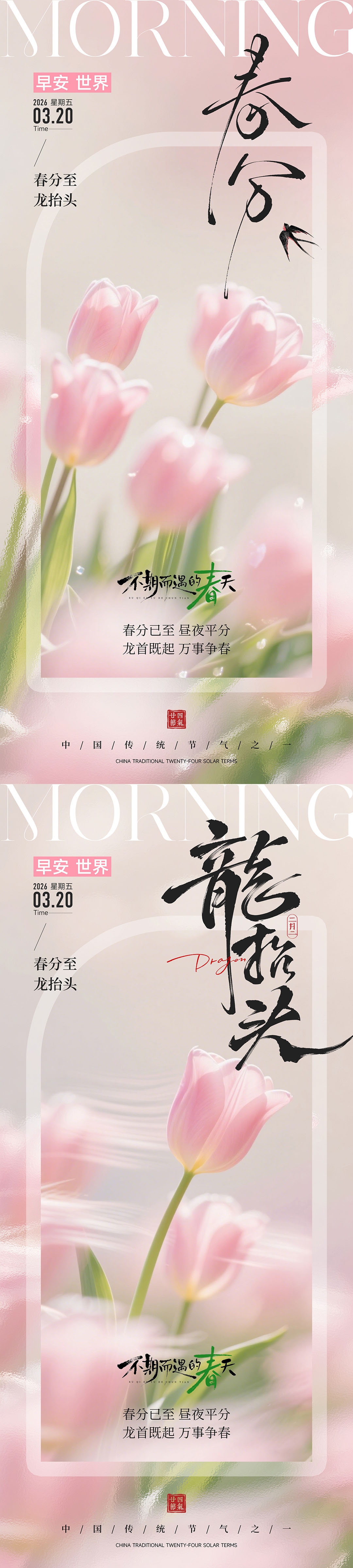 春分龙抬头节气海报