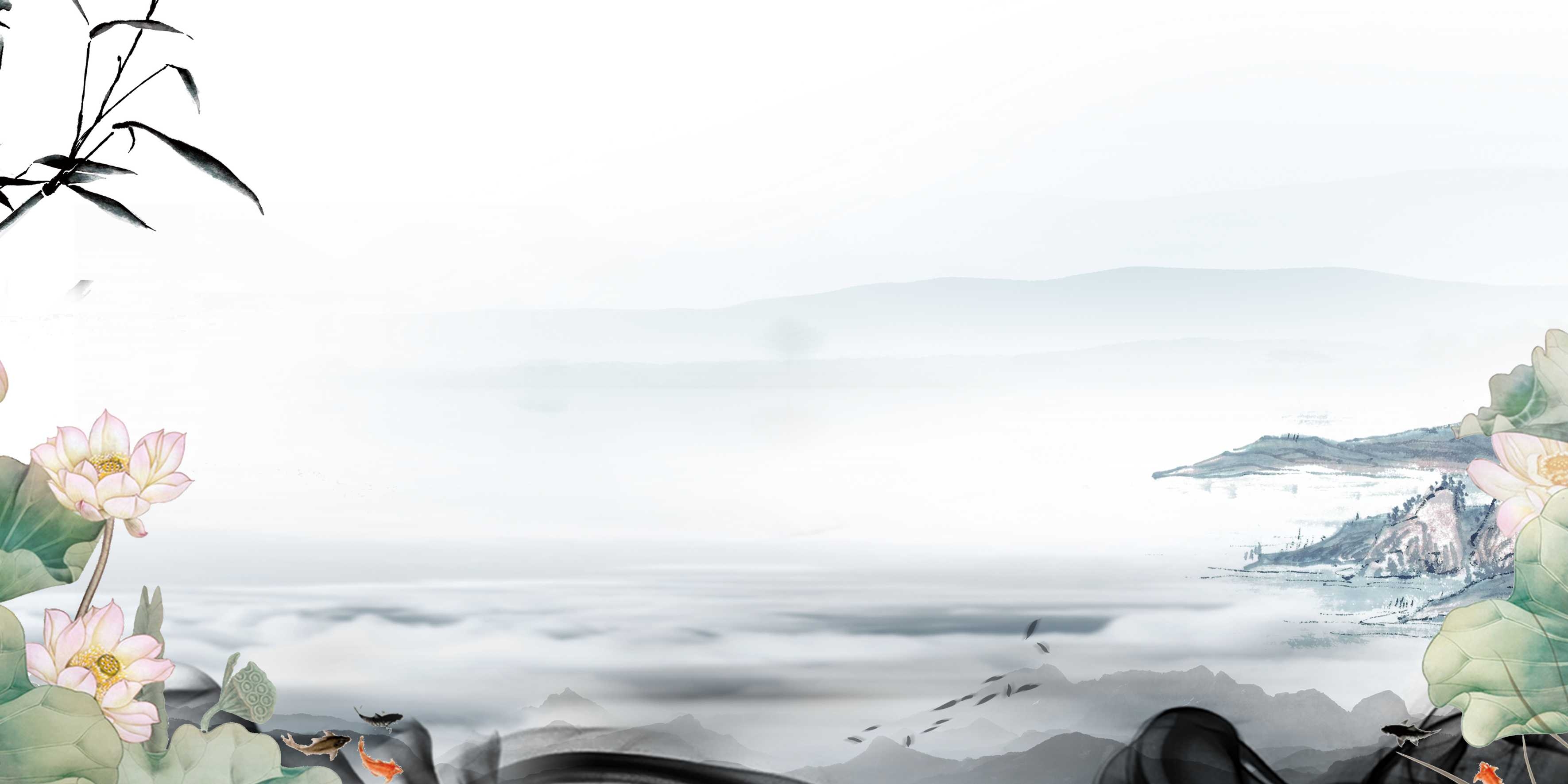 中式杠古风水墨古典中国风背景图1