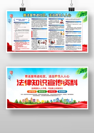 普法宣传进社区法律知识宣传展板