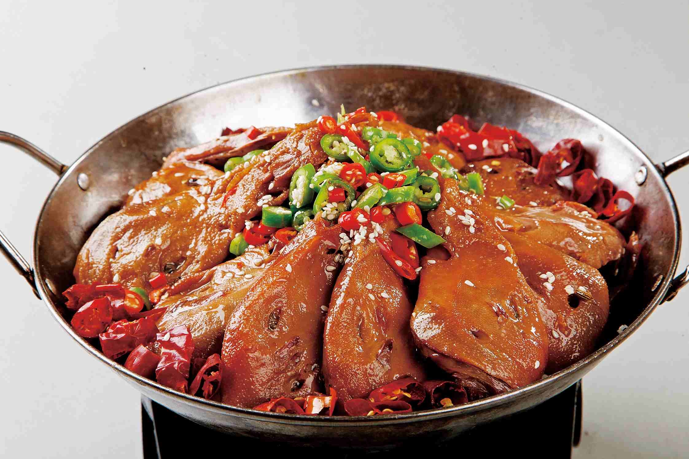 餐饮特色干锅鸭头红烧鸭头宣传海报灯箱