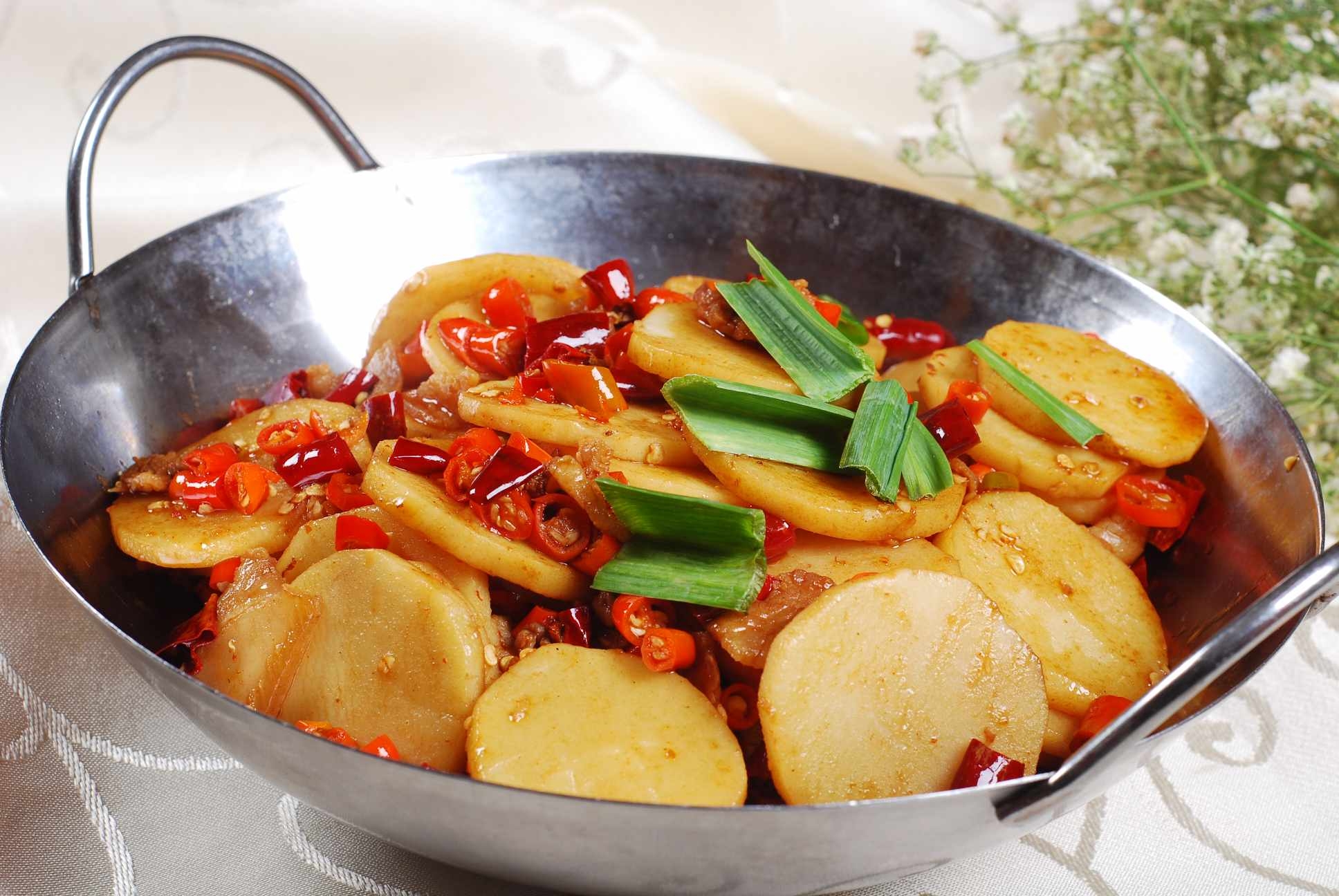 餐饮干锅香锅土豆片宣传海报灯箱