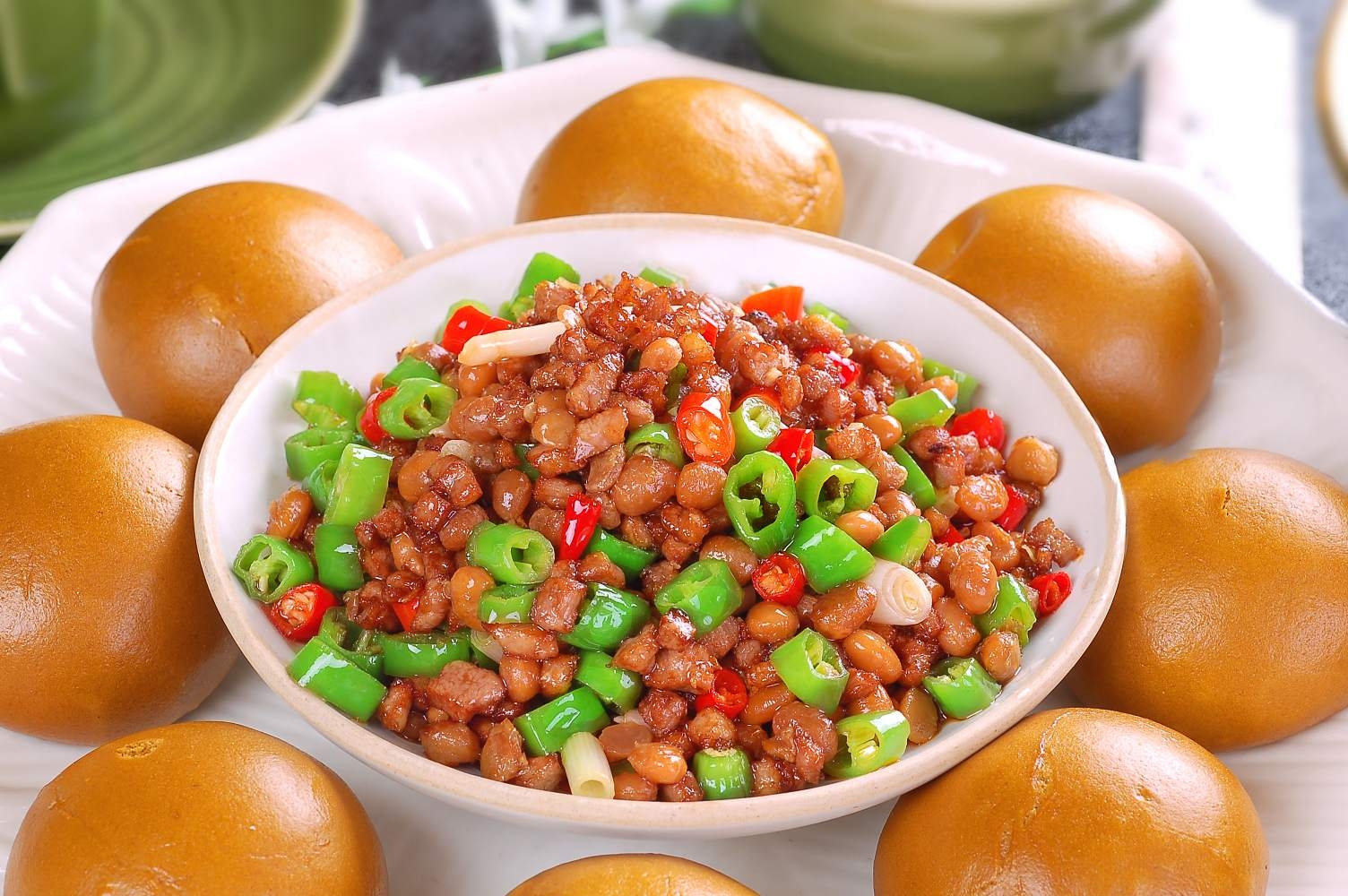 高清图片餐饮美食川菜川营养粗粮包高清图片