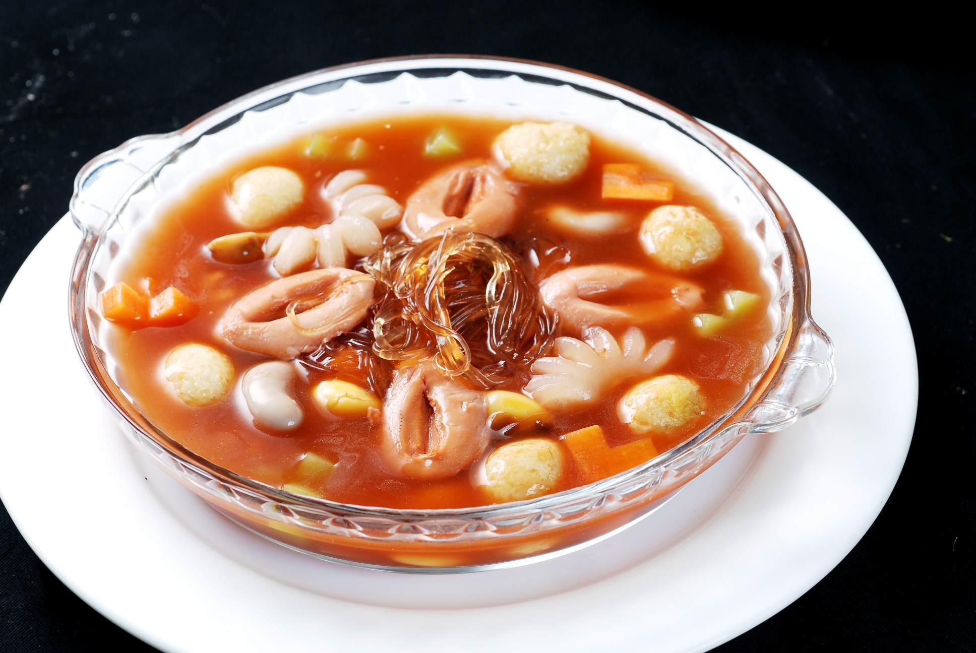 餐饮美食热菜鲍鱼全家福高清图片