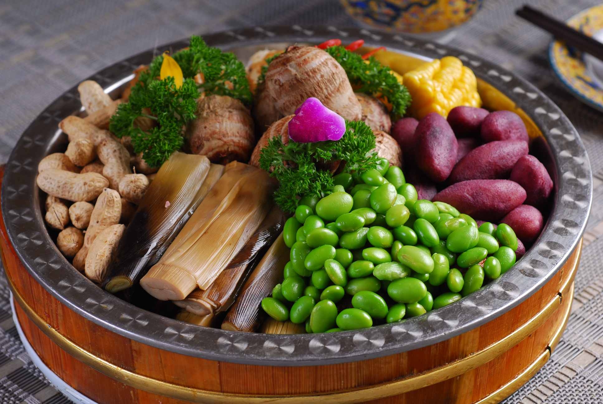 餐饮美食五谷丰登宣传图片灯箱